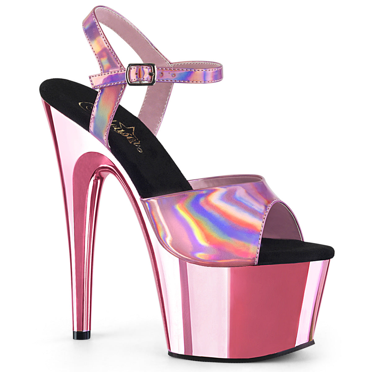 ADORE-709HGCH 7" Heel, 2 3/4" PF Ankle Strap Sandal