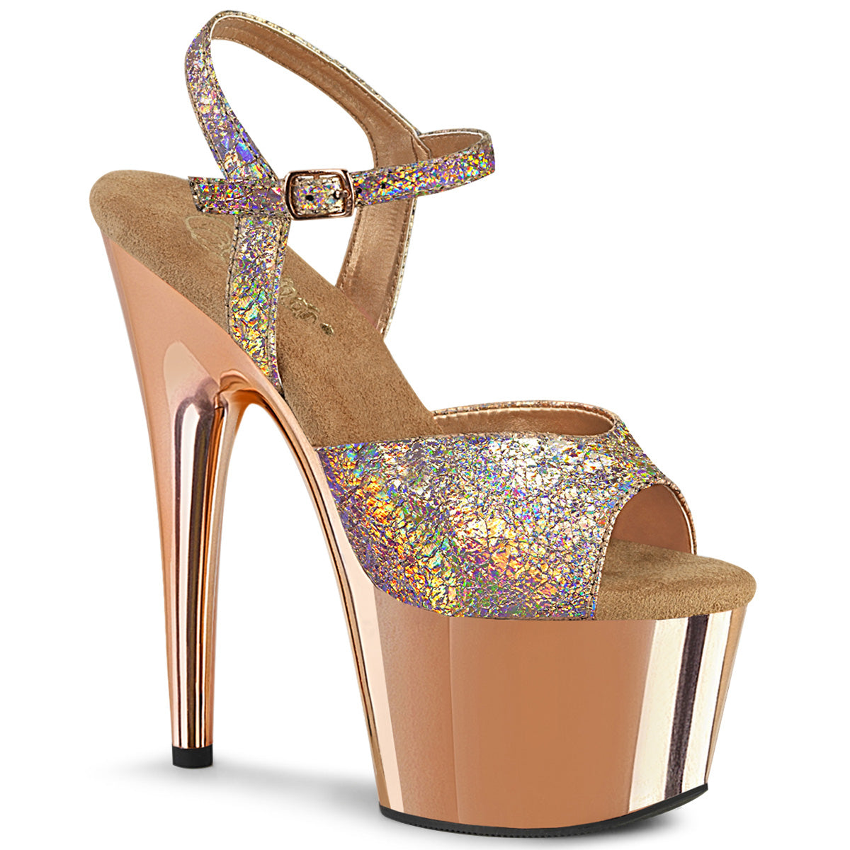 ADORE-709HM *7" Heel, 2 3/4" PF Ankle Strap Sandal