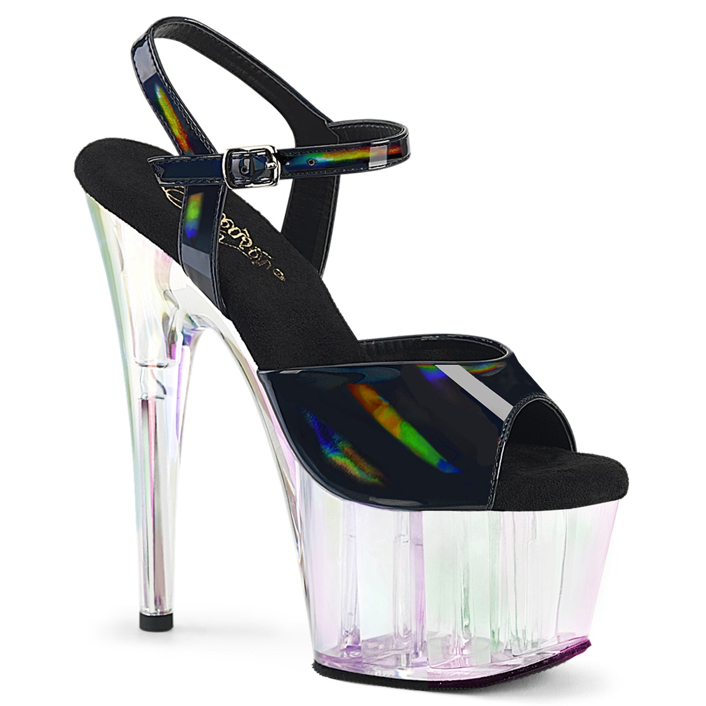 ADORE-709HT 7" Heel, 2 3/4" Tinted PF Ankle Strap Sandal