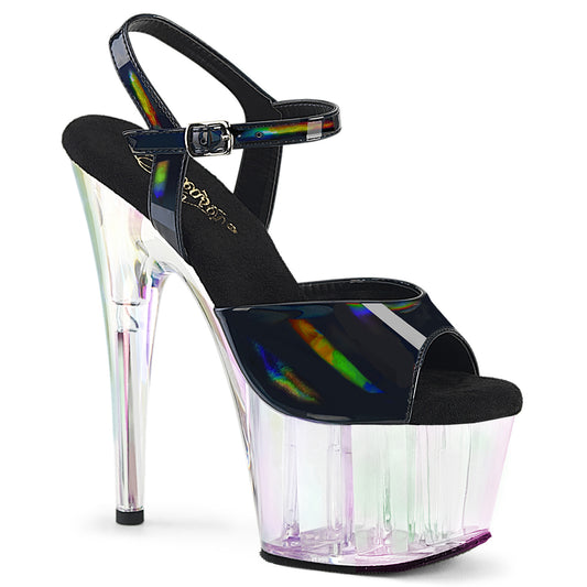 ADORE-709HT 7" Heel, 2 3/4" Tinted PF Ankle Strap Sandal