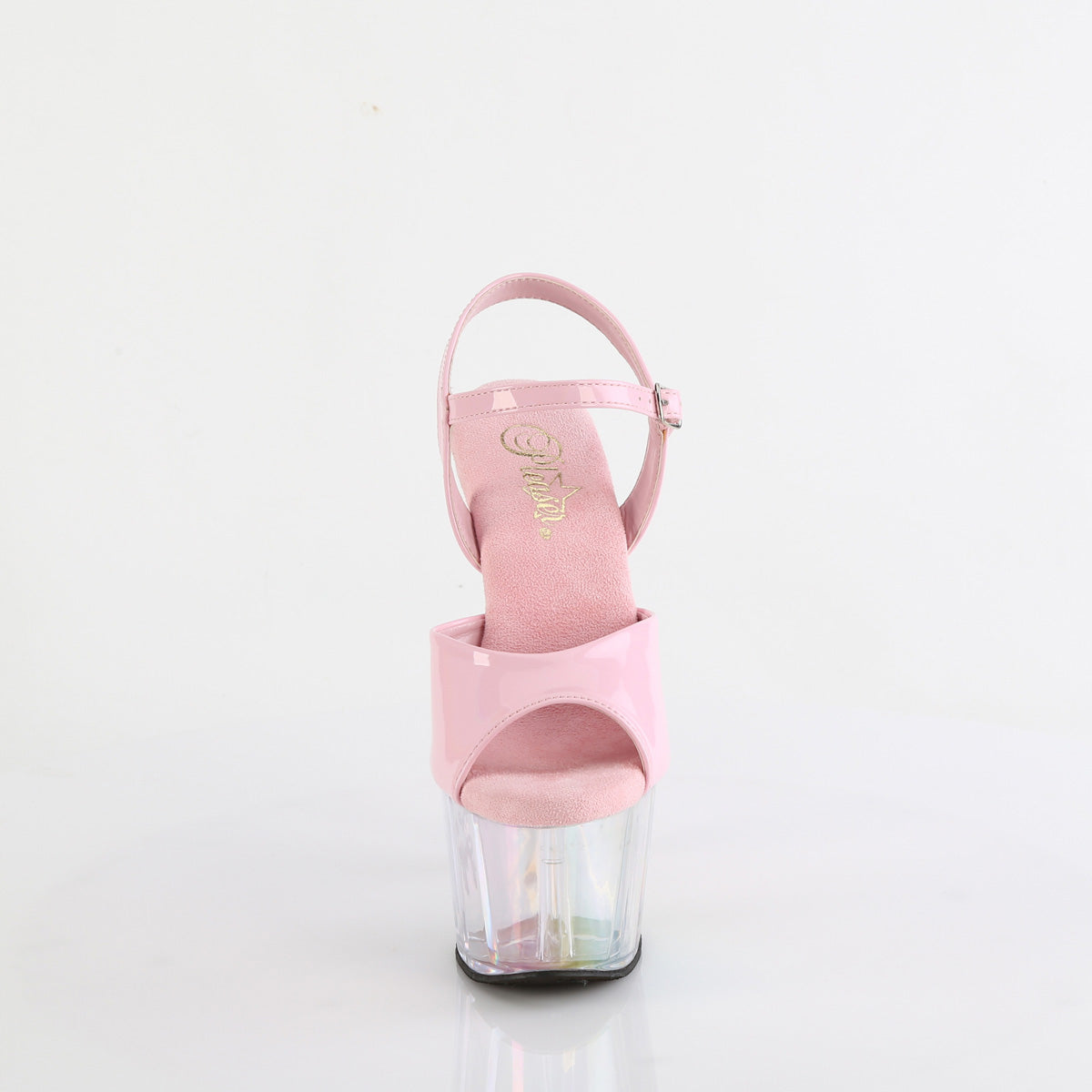ADORE-709HT 7" Heel, 2 3/4" Tinted PF Ankle Strap Sandal