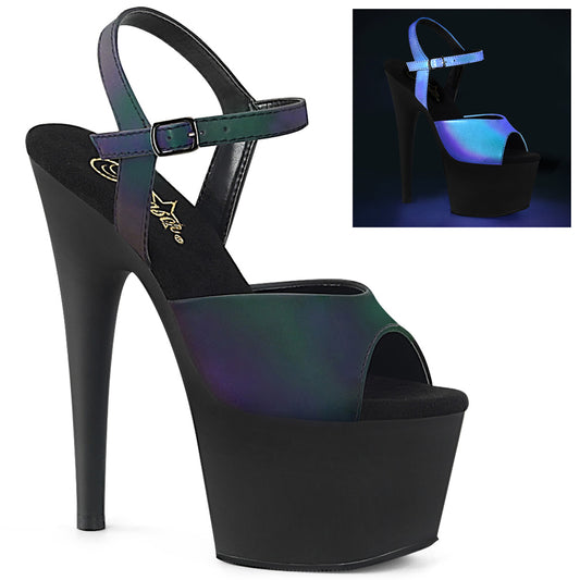 ADORE-709REFL *7" Heel, 2 3/4" PF Ankle Strap Sandal
