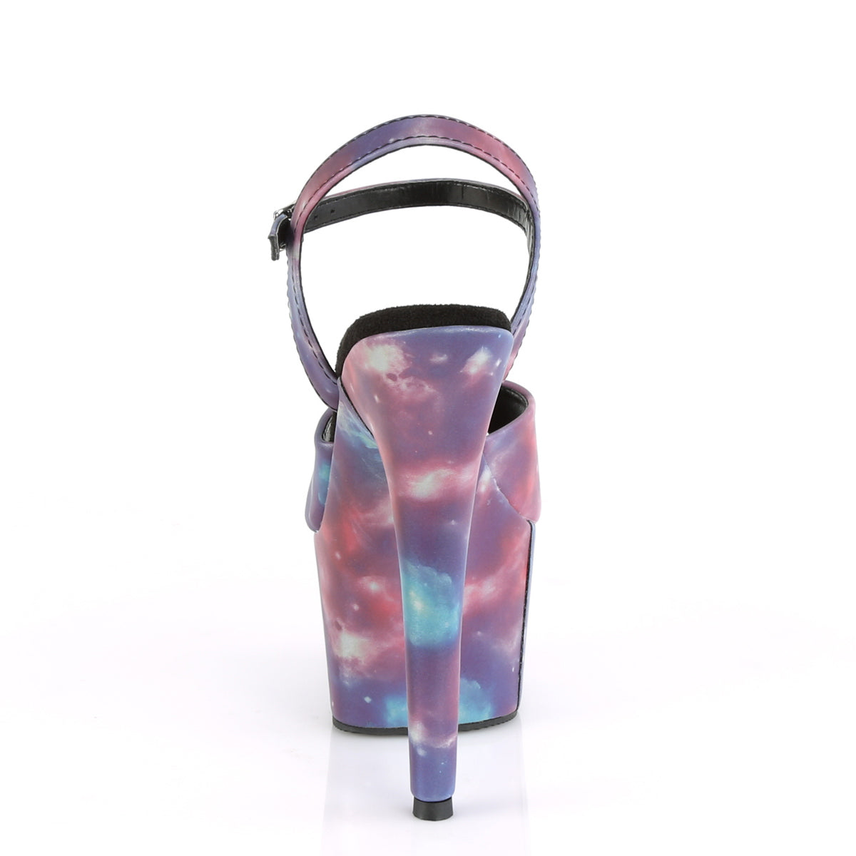 ADORE-709REFL *7" Heel, 2 3/4" PF Ankle Strap Sandal w/ Reflective Effect
