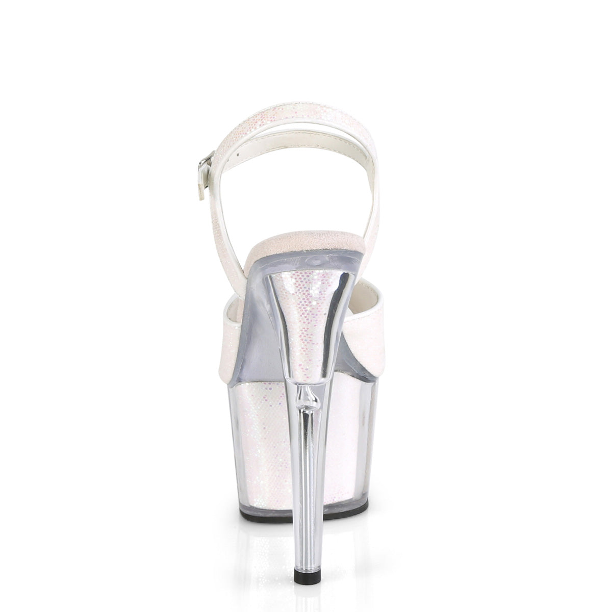 ADORE-710G *7" Heel, 2 3/4" PF Ankle Strap Sandal w/Glitter Inserts