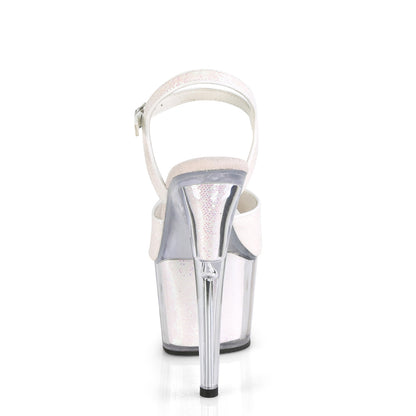 ADORE-710G *7" Heel, 2 3/4" PF Ankle Strap Sandal w/Glitter Inserts