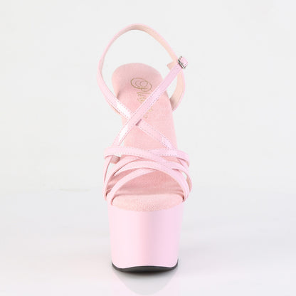 ADORE-713 7" Heel, 2 3/4" PF Criss Cross Strap Sandal