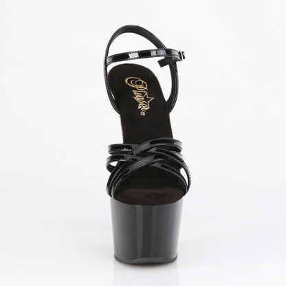 ADORE-717 7" Heel, 2 3/4" PF Criss Cross Ankle Strap Sandal