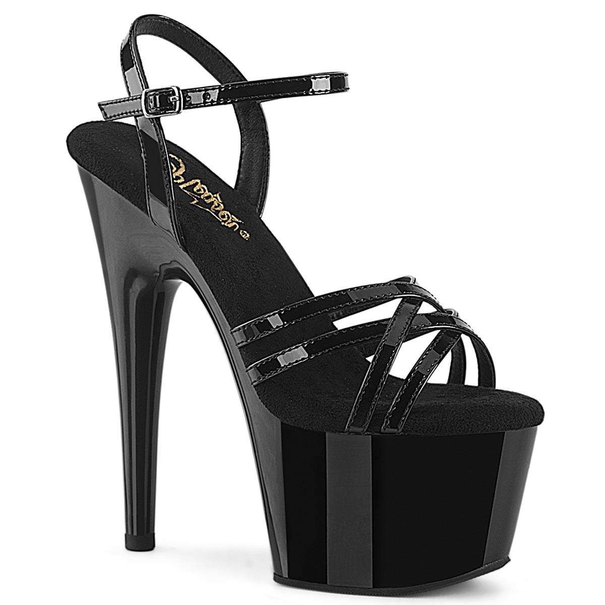 ADORE-717 7" Heel, 2 3/4" PF Criss Cross Ankle Strap Sandal