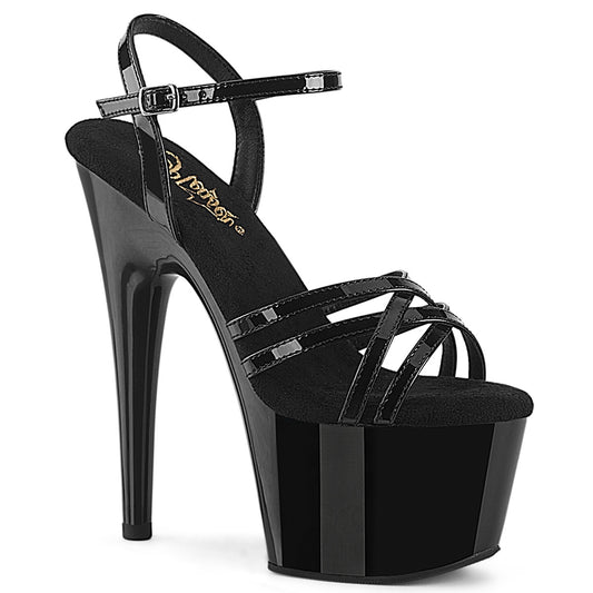 ADORE-717 7" Heel, 2 3/4" PF Criss Cross Ankle Strap Sandal