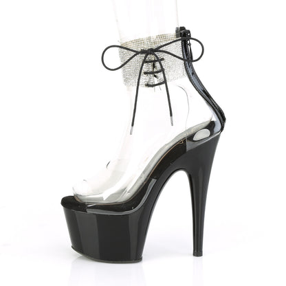 ADORE-724RS *7" Heel, 2 3/4" PF RS Ankle Cuff Sandal, Back Zip
