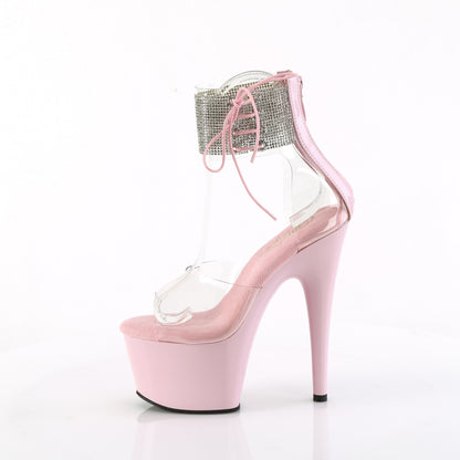 ADORE-724RS 7" Heel, 2 3/4" PF Ankle Cuff Sandal w/RS, Back Zip