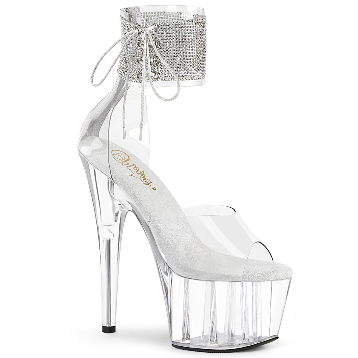 ADORE-724RS 7" Heel, 2 3/4" PF Ankle Cuff Sandal w/RS, Back Zip