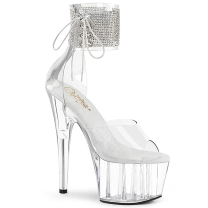 ADORE-724RS 7" Heel, 2 3/4" PF Ankle Cuff Sandal w/RS, Back Zip
