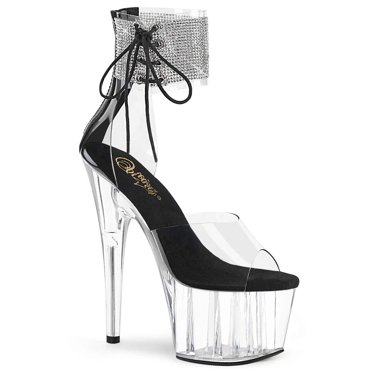 ADORE-724RS 7" Heel, 2 3/4" PF Ankle Cuff Sandal w/RS, Back Zip