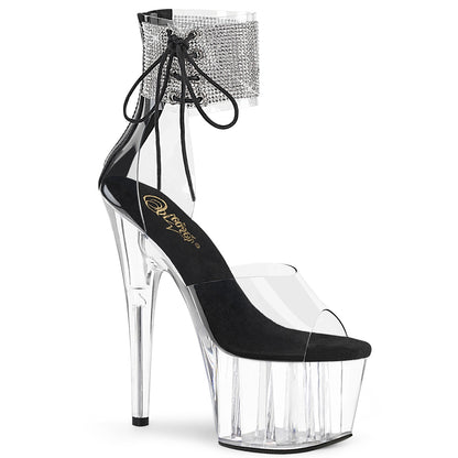 ADORE-724RS 7" Heel, 2 3/4" PF Ankle Cuff Sandal w/RS, Back Zip