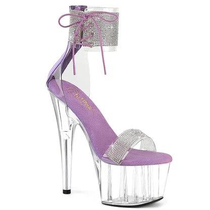 ADORE-727RS 7" Heel, 2 3/4" PF Ankle Cuff Sandal w/RS, Back Zip