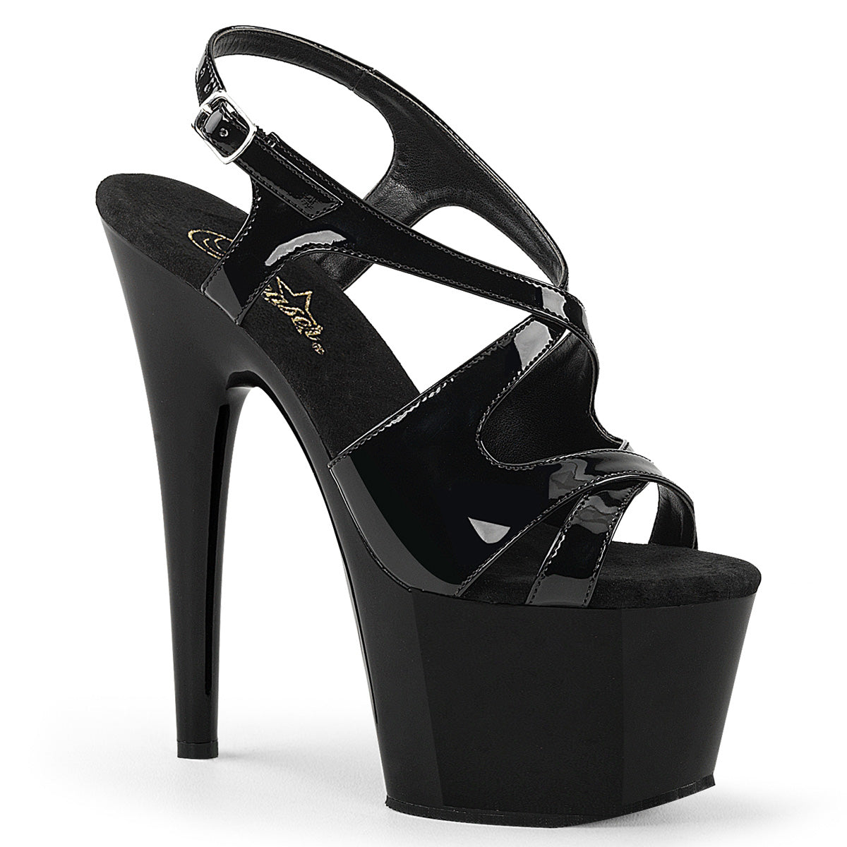 ADORE-730 7" Heel, 2 3/4" PF Criss Cross Slingback Sandal