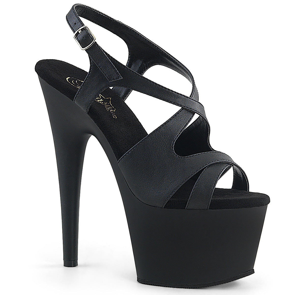 ADORE-730 7" Heel, 2 3/4" PF Criss Cross Slingback Sandal