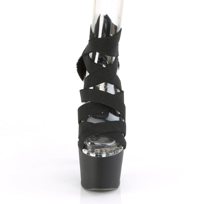 ADORE-748SP *7" Heel, 2 3/4" PF Close Back Criss Cross Sandal, Back Zip