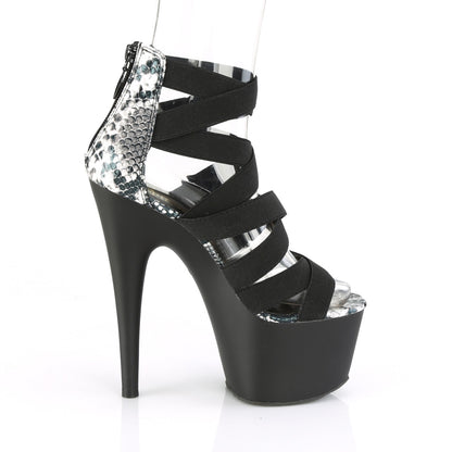 ADORE-748SP *7" Heel, 2 3/4" PF Close Back Criss Cross Sandal, Back Zip
