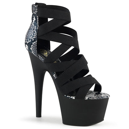 ADORE-748SP *7" Heel, 2 3/4" PF Close Back Criss Cross Sandal, Back Zip