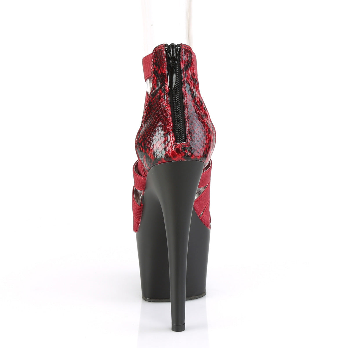 ADORE-748SP *7" Heel, 2 3/4" PF Close Back Criss Cross Sandal, Back Zip