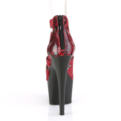 ADORE-748SP *7" Heel, 2 3/4" PF Close Back Criss Cross Sandal, Back Zip