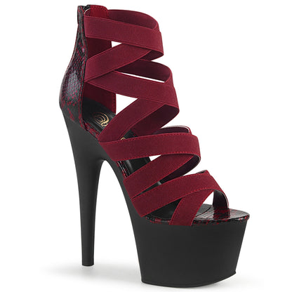 ADORE-748SP *7" Heel, 2 3/4" PF Close Back Criss Cross Sandal, Back Zip
