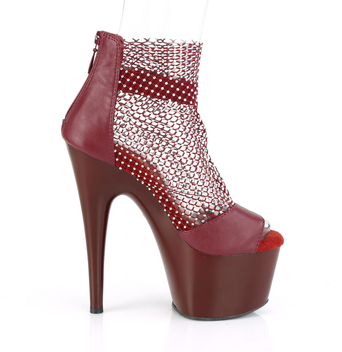 ADORE-765RM *7" Heel, 2 3/4" PF Close Back Shootie Sandal, Back Zip