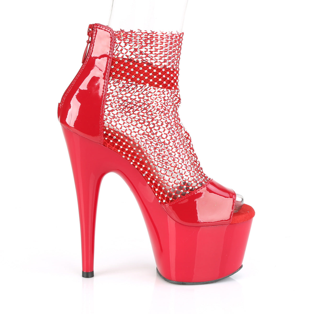 ADORE-765RM *7" Heel, 2 3/4" PF Close Back Shootie Sandal, Back Zip