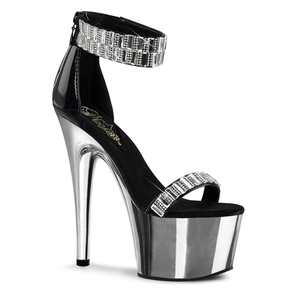 ADORE-769RS 7" Heel, 2 3/4" PF Ankle Cuff Sandal w/RS, Back Zip