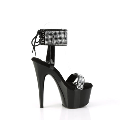 ADORE-770 7" Heel, 2 3/4" PF Lace-Up Back Ankle Cuff Sandal w/RS