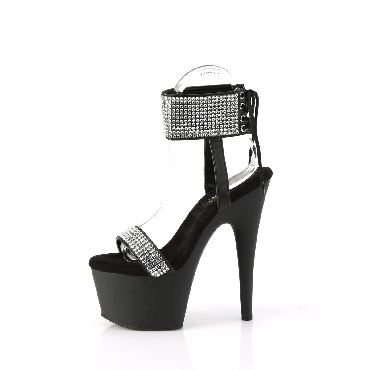 ADORE-770 7" Heel, 2 3/4" PF Lace-Up Back Ankle Cuff Sandal w/RS