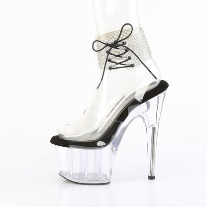 ADORE-791-2RS *7" Heel, 2 3/4" PF Rhinestoned Ankle Cuff Sandal