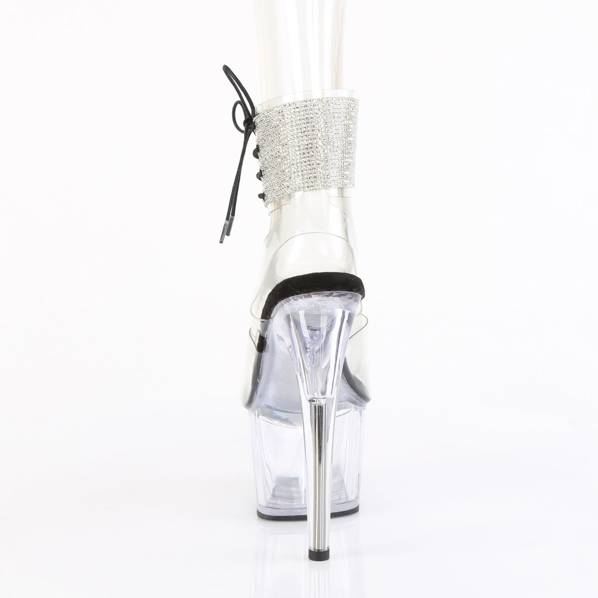 ADORE-791-2RS *7" Heel, 2 3/4" PF Rhinestoned Ankle Cuff Sandal