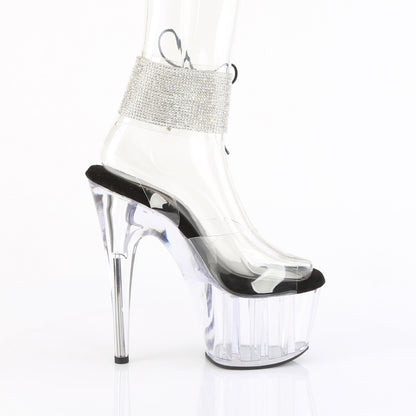 ADORE-791-2RS *7" Heel, 2 3/4" PF Rhinestoned Ankle Cuff Sandal