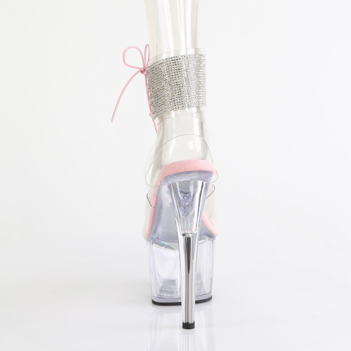ADORE-791-2RS *7" Heel, 2 3/4" PF Rhinestoned Ankle Cuff Sandal