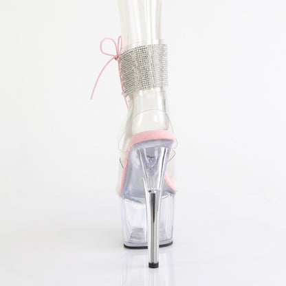 ADORE-791-2RS *7" Heel, 2 3/4" PF Rhinestoned Ankle Cuff Sandal