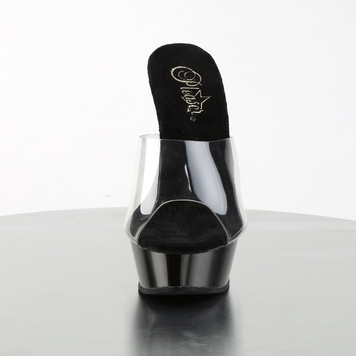 ALLURE-601 5 1/2" Heel 1 1/2" PF Chrome Heel Sandal