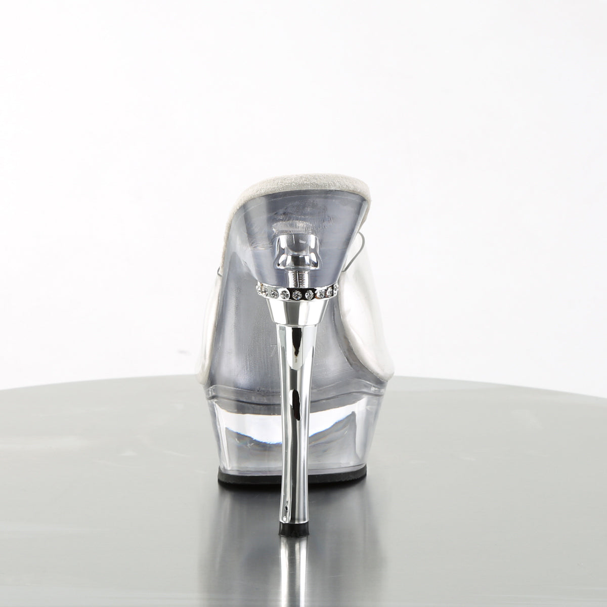 ALLURE-601 5 1/2" Heel 1 1/2" PF Chrome Heel Sandal