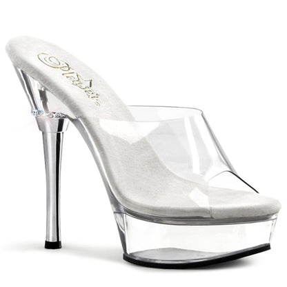 ALLURE-601 5 1/2" Heel 1 1/2" PF Chrome Heel Sandal