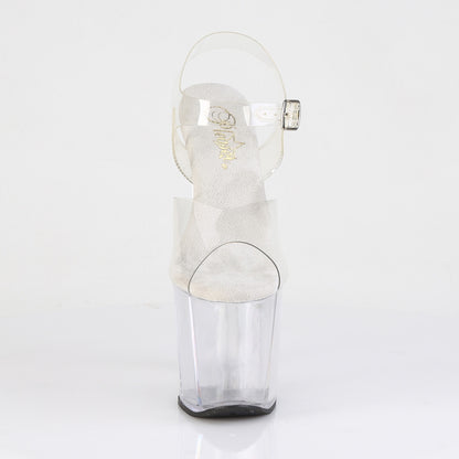 AMAZE-808 8" Wedge Heel, 3 1/2" PF Ankle Strap Sandal