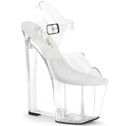 AMAZE-808 8" Wedge Heel, 3 1/2" PF Ankle Strap Sandal