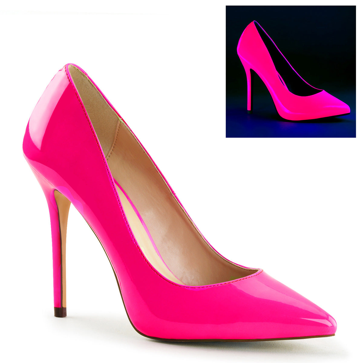 AMUSE-20 5" Heel, 3/8" Hidden Platform Pump