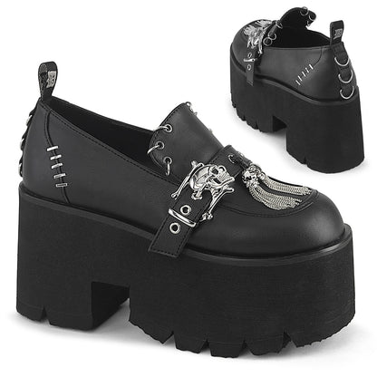 ASHES-38 *3 1/2" Chunky Heel, 2 1/4" PF Lace-Up Loafer