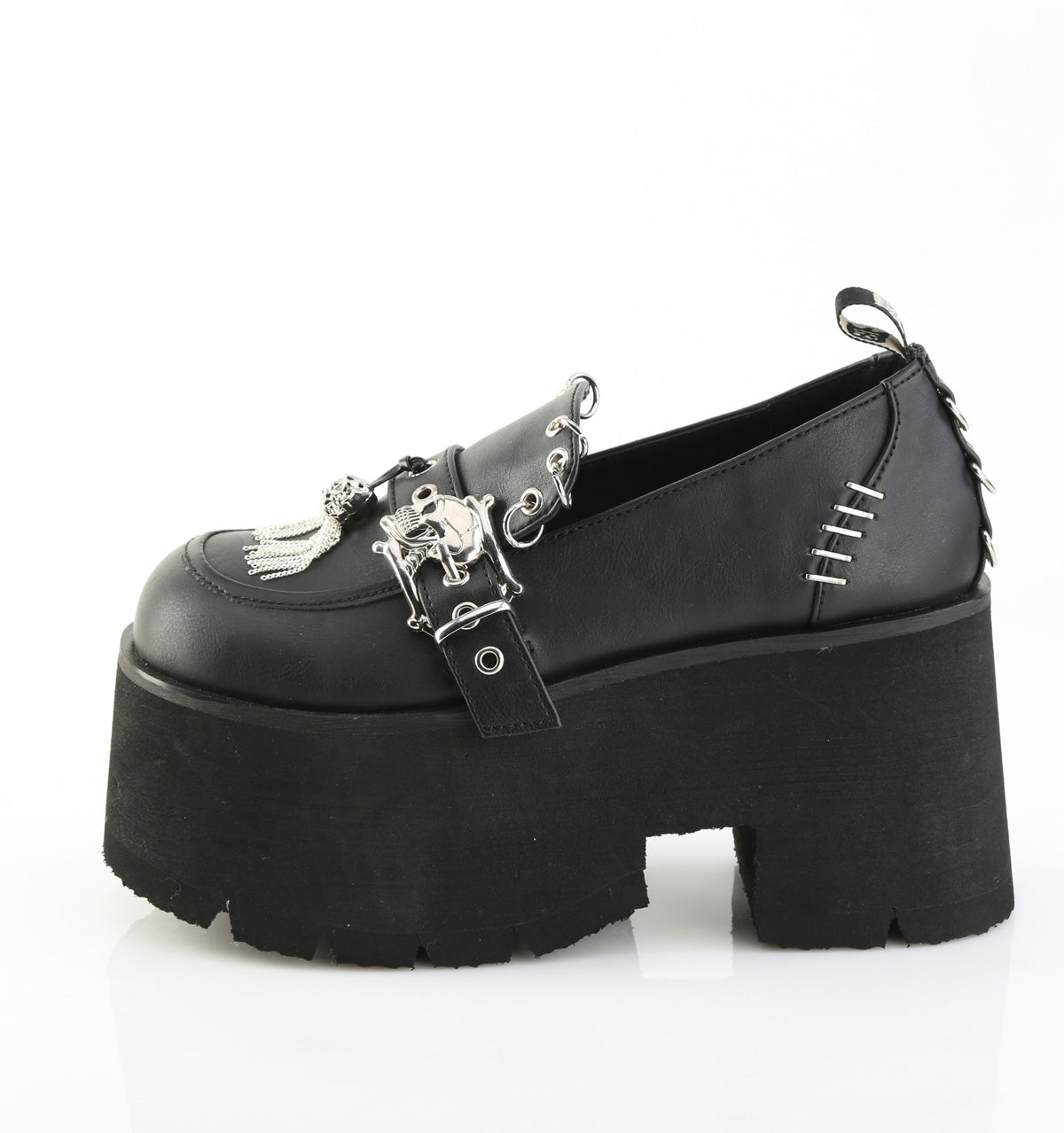 ASHES-38 *3 1/2" Chunky Heel, 2 1/4" PF Lace-Up Loafer