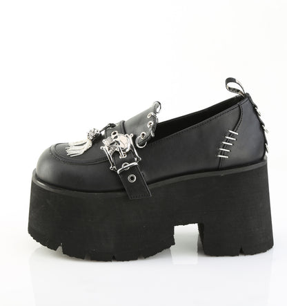 ASHES-38 *3 1/2" Chunky Heel, 2 1/4" PF Lace-Up Loafer