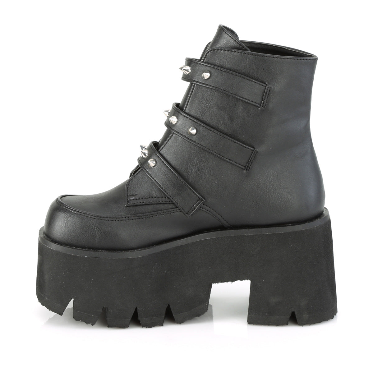 ASHES-55 3 1/2" Chunky Heel, 2 1/4" Cut Out PF Ankle Boot
