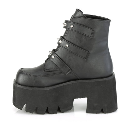 ASHES-55 3 1/2" Chunky Heel, 2 1/4" Cut Out PF Ankle Boot