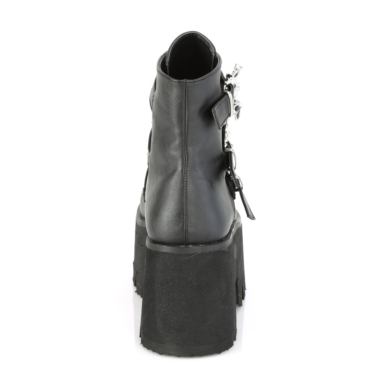ASHES-55 3 1/2" Chunky Heel, 2 1/4" Cut Out PF Ankle Boot